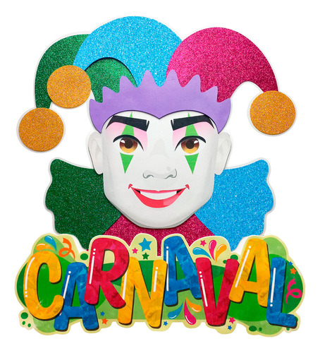 Decoração De Bobo Da Corte Com Glitter Escola Carnaval