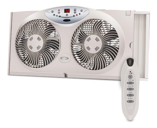 Bionaire Ventilador De Ventana Delgado Con Controles Manuales (bwf0502m-wm), Blanco, 2 Blades, 1