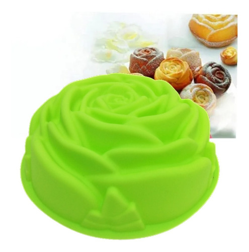 Molde De Silicona Forma De Rosa Flor Pasteles Reposteria