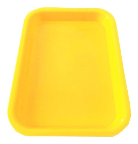 Charola Para Usos Diversos De Plástico Diferentes Colores Color Amarillo