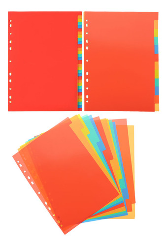 Cuaderno Separador De Archivos De Tarjetas De Colores, 3 Jue