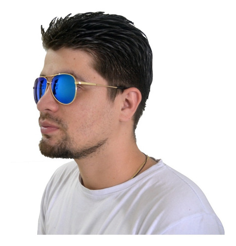Gafas De Sol Tipo Aviador Polarizada Azul Virox