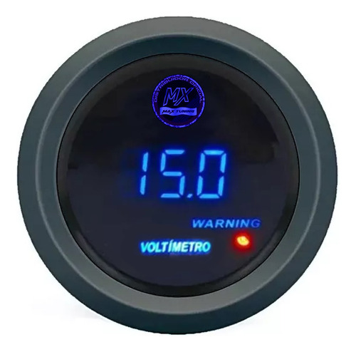 Voltimetro Reloj Fantasma 52 Mm Digital Con Luz Azul