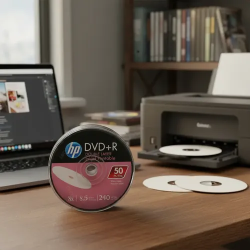 50 Dvd Dual Layer Hp Printable 8.5gb 8x Cmc Mag | MercadoLivre