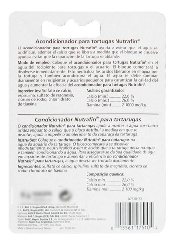 Imagen 2 de 6 de Nutrafin Acondicionador Tortugas Acuáticas Calcio 15g/fauna