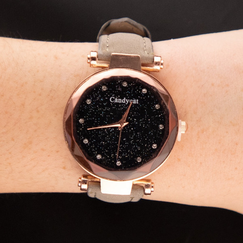 Reloj Dama Corte Diamante Análogo Piedra Casual