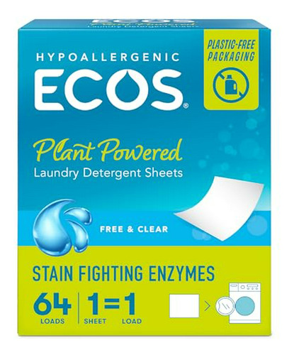 Detergente En Hojas Ecológico Sin Plástico - 64 Hojas