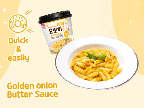 Pasta Arroz Topokki Mantequilla Queso Cebolla Yopokki 120g