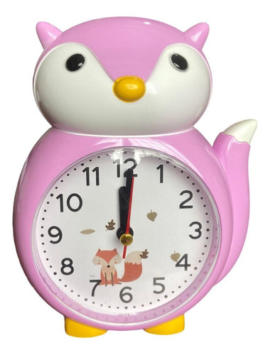 Relógio Despertador De Mesa Infantil Decorativo Raposa