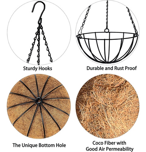 Cesta Colgante Para Flores Y Plantas Con Cadena