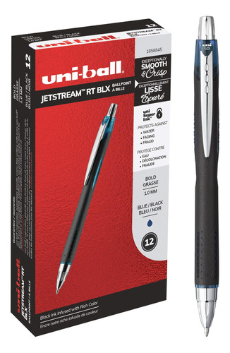 Lapiceras Ballpoint Uni-ball Set 12 U Negro Azulado