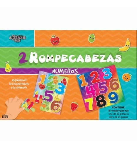 4 Puzzles Numeros:1 12pzas,1 16 Y 2 Extra Niños Love 104s