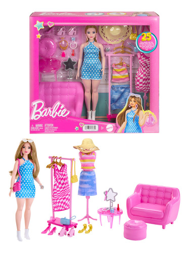 Barbie La Película Set De Juego Estilista Y Armario Con Acce