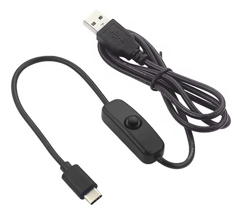 Cable Usb Tipo C 1m Interruptor On / Off 5v 3a Carga Rápida