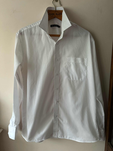 Camisa Blanca Los Cuatro Ases Hombre Talle L. Regular Fit