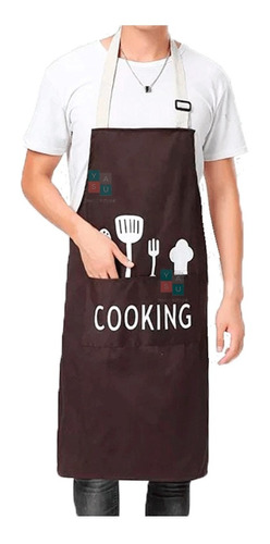 Delantal De Cocina Impermeable Doble Hombre Mujer Cocinero