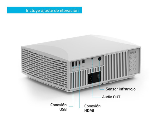 Imagen 3 de 8 de Proyector Portátil 8000 Lumenes 1080p Led Vivibright
