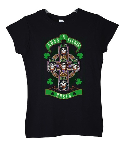 Polera Mujer Guns N Roses Guns And Feckin R Rock Abominatron