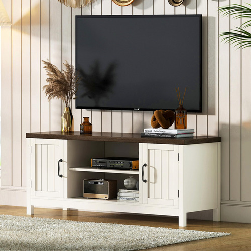 Soporte De Tv Rústico De Madera Para Hasta 55 Pulgadas