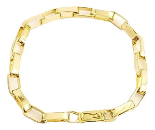 Pulseira Banhada A Ouro 18k Tijolinho 8mm