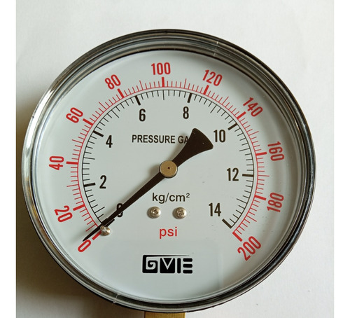 Manometro Rango De 0-200 Psi Dial De 4. Pulgadas , Seco