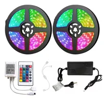 Comprar Tira Led Rgb 10 Metros 5050 Control Fuente Luces Gamer 12v