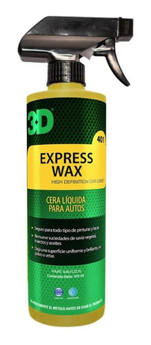 Cera Líquida Rápida Aplicación 3d Express Wax 470 Ml Rex