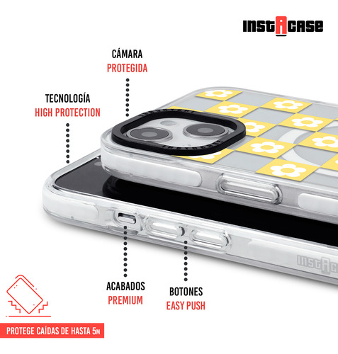 Funda Para iPhone Magsafe Para Mujer Nombre Flores Cuadros
