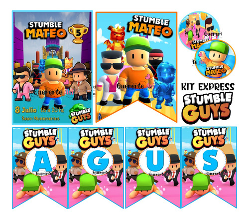 Kit Imprimible Express Personalizado - Stumble Guys