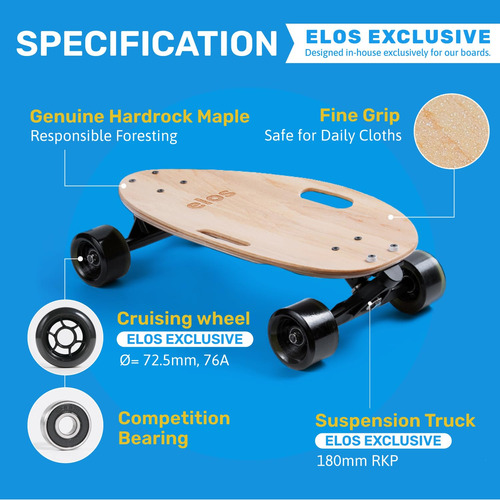 Elos Mini Longboard Cruiser Tabla De Skate Portátil Y Lige