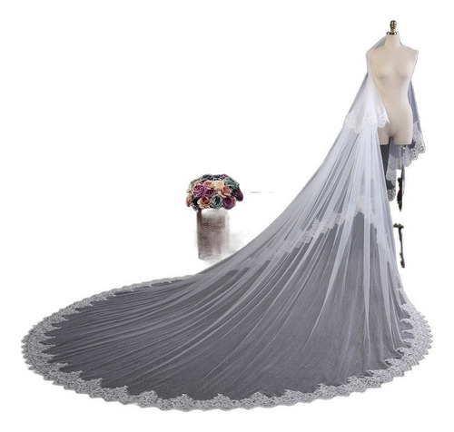 Cathedral Wedding Veil 3.5 Meters Long And .