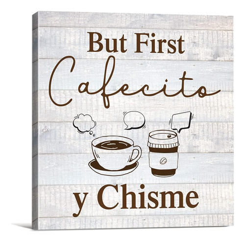 Country But First Cafecito Cafecito Y Chisme Lienzo Impreso 