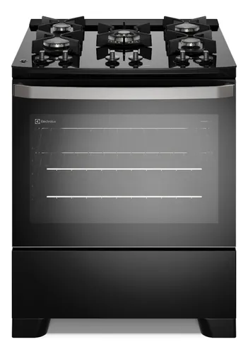 Mesa de Vidro de Fogão: segurança e resistência 7 Fogão 5 bocas Electrolux Preto Efficient Mesa de Vidro, PerfectCook