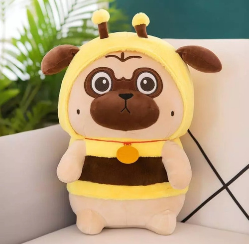 Peluche Perro Suave Felpa Con Disfraz De Abeja. 35cm Kawaii 