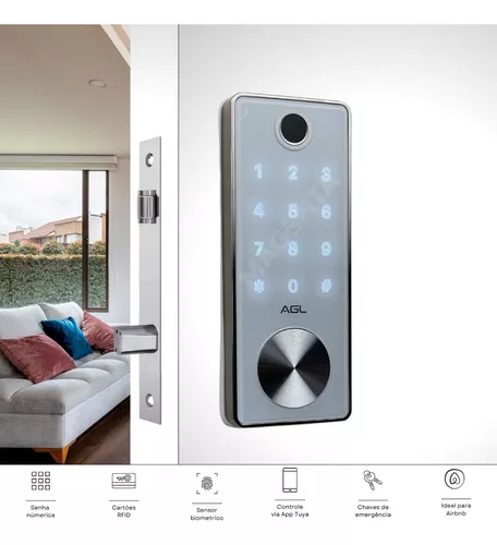 Fechadura Digital Biometria Tag Inteligente WiFi Automação