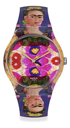 Reloj De Cuarzo Swatch New Gent The Frame, De Frida Kahlo