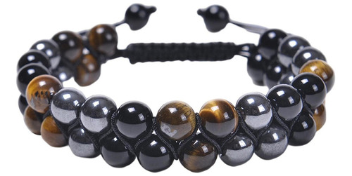 Pulsera Ojo De Tigre Piedra Ansiedad Alivio Para Protección