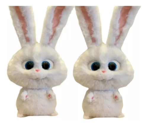 Snowball Bunny Peluche Mediano Juguete Para Niños X2