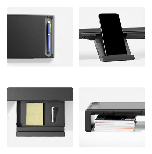 Soporte Para Monitor Riser Soporte Interfaz Usb Negra