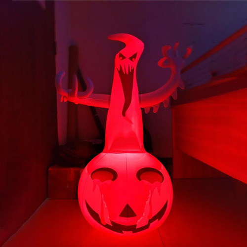 Cb Halloween Calabaza Hinchable Fantasma Led Luces De