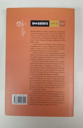 Indice De Notas De Diego Clemencin Al Quijote - Bradford (Usado)
