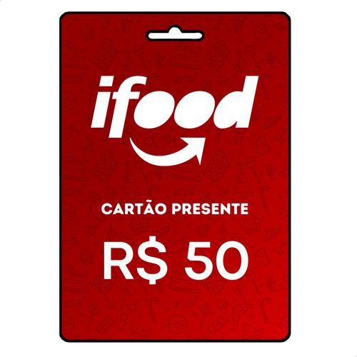 Cartão Presente Ifood R$ 50 Gift Card Digital Codigo Recarga