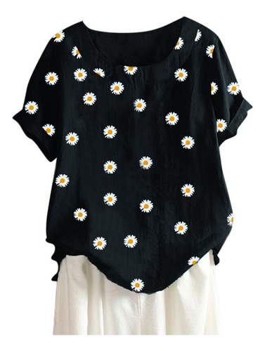 Blusa Holgada Con Estampado Floral Bohemio Para Mujer, Camis