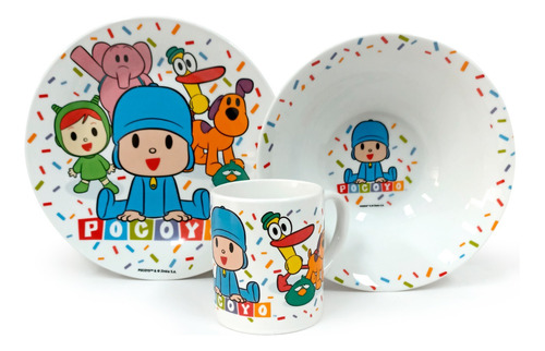 Scool - Set Cerámica 3pz Pocoyo