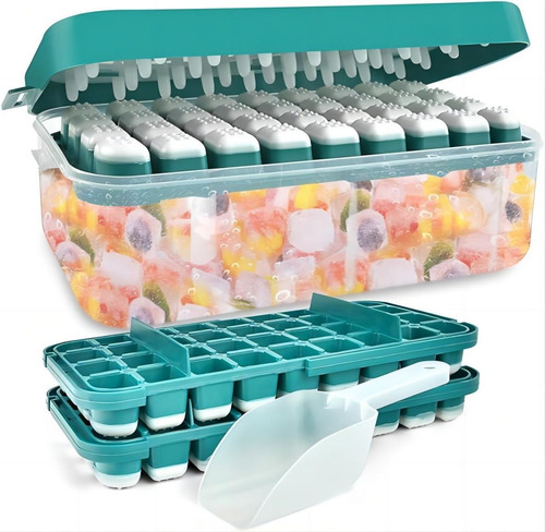 .. Molde Charola Bandeja 108 Piezas Hielos Cubico 3 Bandejas