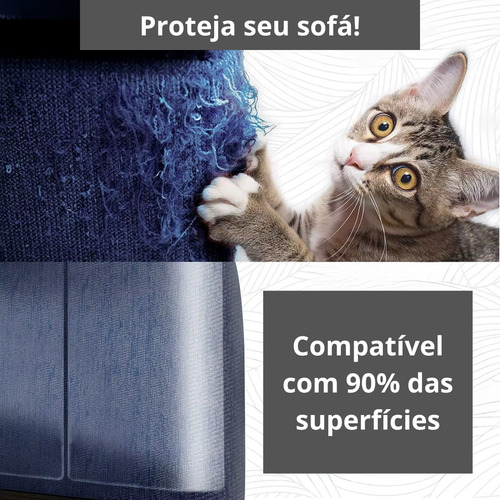 Protetor De Sofá Adesivo Gatos Anti-arranhão Transparente 3m