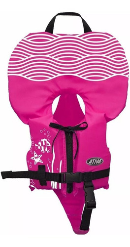 Colete Salva Vidas Infantil Ativa Baby Homologado Rosa 25kg