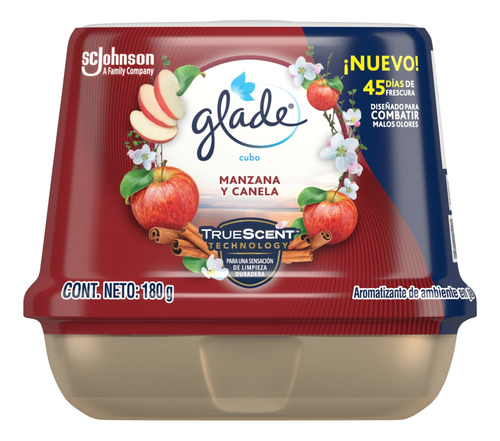 Ambientador Cubo Gel Manzana Y Canela 180 Gramos