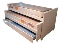 Comprar Cama Nido Superpuesta Triple  Laqueada Infantil Y Juvenil