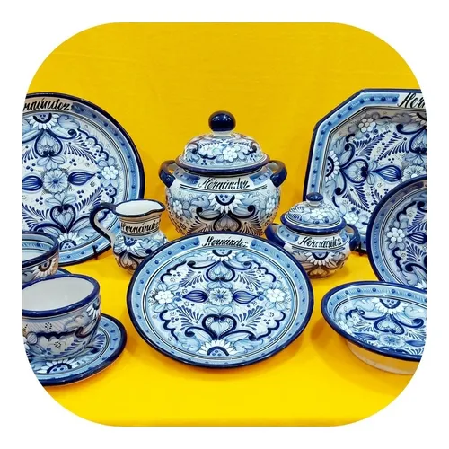 Set Vajilla Completa De Talavera Para 6 Personas